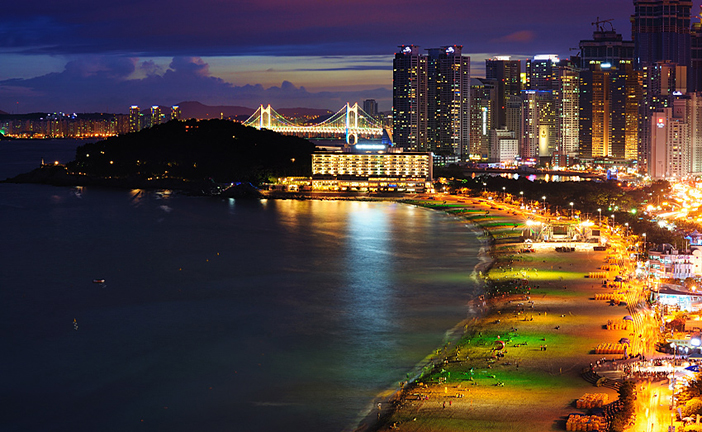 Haeundae Beach in Haeundae-gu, Busan Haeundae Beach in Haeundae-gu, Busan
